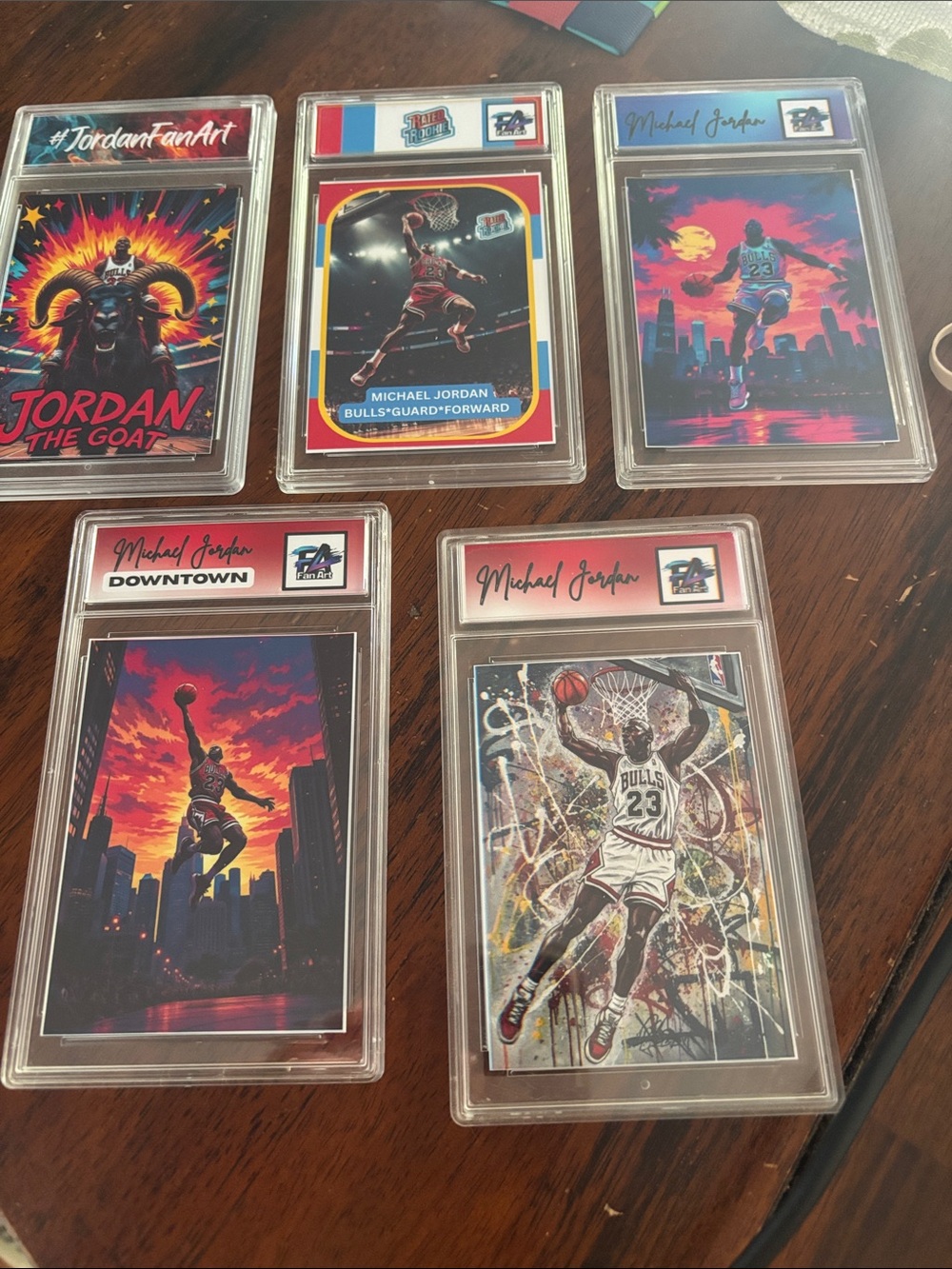 Jordan Multi-Color Michael Jordan Art Trading Cards